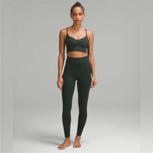 Green Lululemon Align Sweetheart Bra (Size 6) & Align 25” Leggings (Size 6) SET